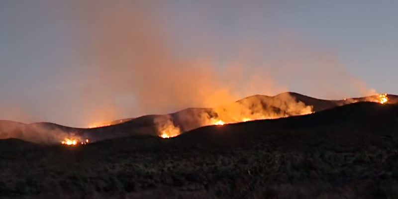 incendio en el cerro del Sabino
