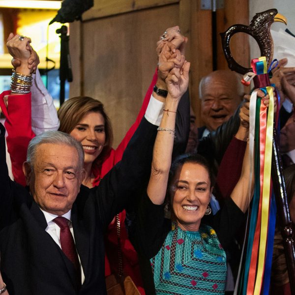 López Obrador festeja triunfo de Sheinbaum